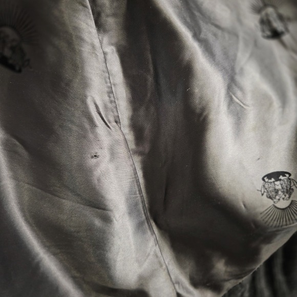 Vintage 50s Luxury Faux Fur Shawl Wrap Silver Grey Striped Evening Elegant - Picture 7 of 8